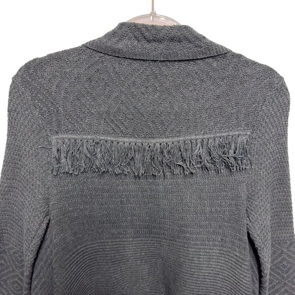 Lucky Brand Fringe Woven Knit Duster Sweater Cardigan Jacket - Picture 7 of 10
